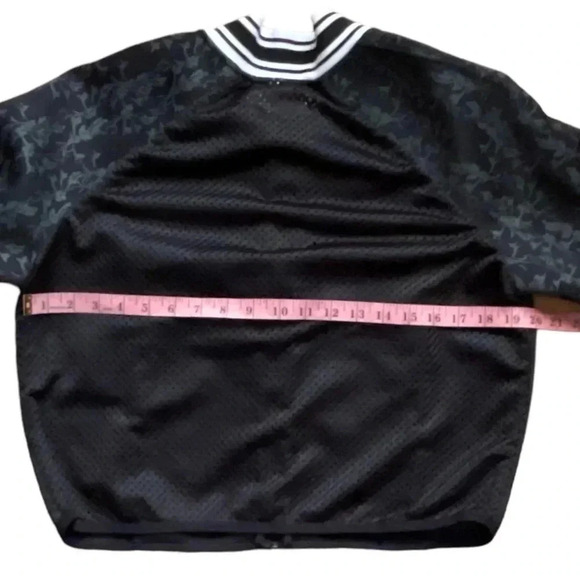 FABLETICS Tia Bomber Jacket Size M Black Neoprene Floral Print Pockets M… - Picture 7 of 11